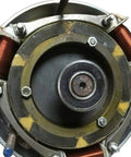 Close-up of 500W Micro Hydroelectric Water Turbine Generator Portable Power Station with copper windings and NdFeB magnets.