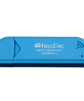 Budget USB RTL SDR And ADS B Receiver Kit With R820T2 Tuner MCX Input ESD Safe, blue USB stick design, angled view.
