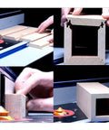 Lock Miter Router Bits And Tongue And Groove Set With One Quarter Inch Shank in action on woodworking project