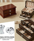 Super Sparkle 16-Pack Crystal Glass Cabinet Knobs With Shiny Aluminum Bases on jewelry boxes and mini drawers.