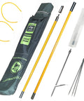Hawaiian Sling 7ft Beefy Fiberglass Pole Spear for Spearfishing and Underwater Hunting Durable Lightweight Hand Harpoon for Snorkeling Scuba Diving and Freediving Gear Yellow displayed with accessories