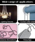 Stainless Steel Ball Bead Chain 50 Ft Spool Kit With 4.5 Mm Beads And 10 Connectors used for lighting, curtains, accessories, and tags