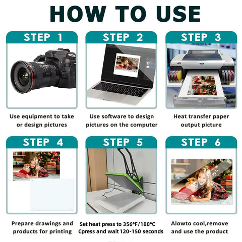 Instructions for DIY Sublimation Glass Photo Blanks 11.8 Inches By 7.87 Inches Wall Mount Tempered Glass Sign Easy Install