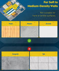 Self Drilling Drywall Anchors Kit 170 Pieces Heavy Duty Wall Anchors For Drywall And Hollow Walls Includes Toggle Bolts Carbon Steel And Plastic Anchors And Screws For Secure Hanging In Home And Office Use for soft to medium-density walls