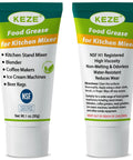 Food Grade Equipment Lubricant For Kitchen Appliances Like Stand Mixers Espresso Machines Beer Kegs Slushies And More Odorless NSF H1 Safe Grease 1 Oz 2 Pack front and back view
