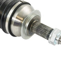 Close-up of Front Driver And Passenger CV Axle Assembly Set Two Piece Direct Fit Replacement for 2009 2013 Subaru Forester and 2011 2014 Impreza WRX