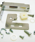 Heavy Duty Door Top Right Hinge Kit, Straight Up Genuine OEM Replacement Part, Commercial Fridge Repair Component, Part 870837, various metal and plastic parts.