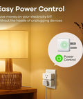 Matter Smart Plug With Easy Setup That Works With Apple Home Siri Alexa Google SmartThings 15 Amp 1800 Watt Smart Outlet on wall