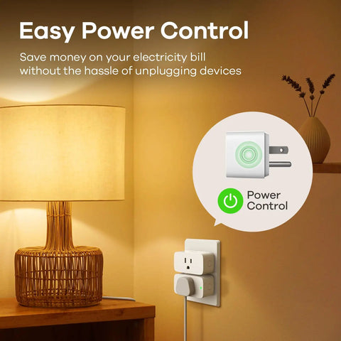 Matter Smart Plug With Easy Setup That Works With Apple Home Siri Alexa Google SmartThings 15 Amp 1800 Watt Smart Outlet on wall