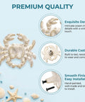 Six Ocean Themed Cabinet Knobs Set With Cast Iron Drawer Pulls For Dresser And Cupboard Includes Screws Coastal Decor With A Beachy Vibe Featuring Turtle Whale Seahorse Starfish Crab And Scallop Details Durable And Easy To Install, cast iron crab knob