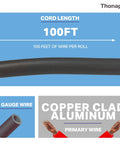 Dope 14 Gauge Copper Clad Aluminum Car Wiring Kit Six Color 100 Ft Rolls 14 AWG Stranded Automotive Electrical Cable