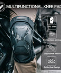 Motocross And Dirt Bike Knee Pads For Men And Women Ride Ready Gear With Tough As Nails Impact Resistant TPU Shell shown on leg