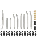 Beefed Up High Clearance SCX24 Chassis And Steering Link Upgrade Set For Axial SCX24 C10 Bronco Wrangler 1 24 RC Crawler Aluminum Brass Pivot Balls And Nylon Rod Ends Three Material Options Including Brass Aluminum Titanium, silver links