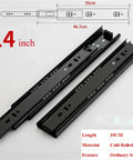 Stainless Steel Drawer Slide 10 To 20 Inch Soft Close Three-Section Cabinet Track Rail For Kitchen Office And Workshop Drawers