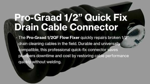 Flow Fixer One Half Inch Drain Cable Repair End Slotted Female Connector For Quick On The Job Fixes Of Broken Drain Cleaning Cables Fits All One Half Inch O D Cables