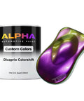 Pro Grade Colorshift Paint Basecoat Midcoat Gallon Sick Metallic Flip Heavy Effect Ready To Spray Shop Approved Formula For Custom Hot Rods And Muscle Car Revamps with color shifting paint sample.