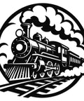Locomotive Metal Wall Art Black 16 Inch Vintage Rustic Industrial Decor For Living Room Office Bedroom Durable Outdoor Wall Sign Dope Retro Gift Handcrafted Metal Artwork showing a detailed train design.