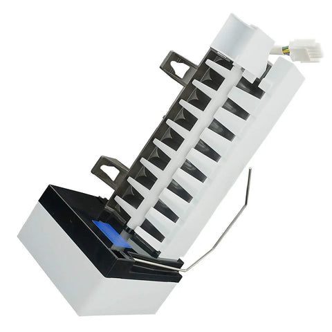 Ice Maker Assembly For Frigidaire Refrigerators Replaces 241798231 241798224 241642511 241642501 PS10057209 And More, angled view