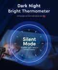 Touchless Forehead And Ear Thermometer For Kids And Adults, Instant 1-Second Readings, No-Touch Temperature Checker, Ultra-Accurate To 0.1 Fahrenheit And 0.1 Celsius, Compact And Portable Black, silent mode for baby
