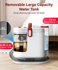 Portable Upholstery And Carpet Cleaner With 15KPa Suction And 500W Motor, large water tanks, and hose in room setting
