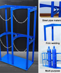 Heavy Duty Gas Cylinder Holder Stand Built Tough Steel Storage Rack For Oxygen And CO2 Tanks Ideal For Garage And Workshop