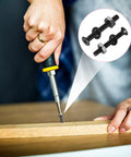 Person using a screwdriver to install black countersunk hex socket cap screws from the Top Shelf M2.5 Metric Screw Assortment Kit.