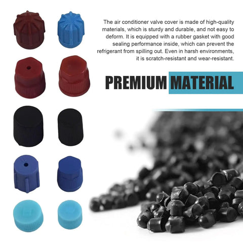 26 Pcs R12 R134a AC Caps Kit For Car 10 Size Air Conditioning Port Covers Durable Plastic in assorted colors and shapes