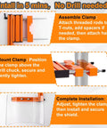 Universal Drill Press Guard Shield Built Tough For 2 To 4 Inch Column Drills installation instructions with clamp assembly and mount