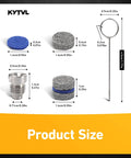 Size details of 1.1mm Foam Cannon Nozzle and Filter Mesh Kit for Pressure Washers Up To 3000 PSI Replacement Tips with cleaning tool.