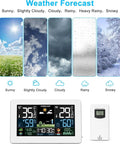 All In One Home Weather Station With Wireless Indoor Outdoor Thermometer And Remote Sensor 7.5 Inch HD Color Display
