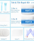 White 5oz Bathtub Repair Kit For Cracks Holes Scratches In Bathtubs Ceramic Tiles Sinks Porcelain Fiberglass And Countertops