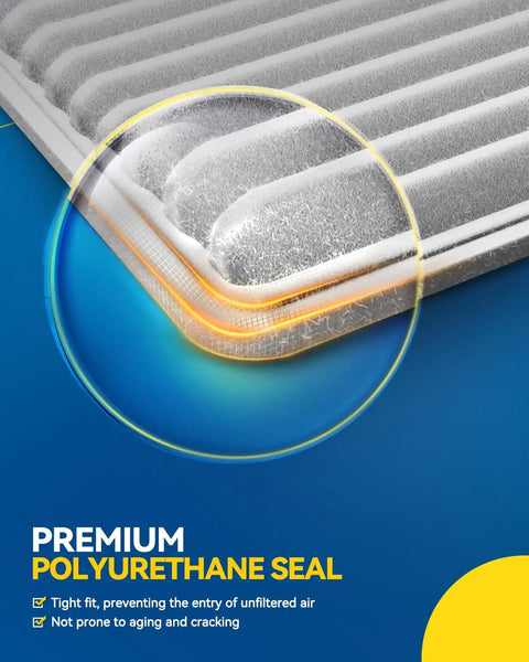 Close-up of Engine Air Filter For Toyota Camry 2007-2017 And Venza 2009-2016 CA10171 showing premium polyurethane seal.