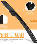 Stainless steel eyebrow razor from 9 Piece Stainless Steel Eyebrow Tweezers Kit With Leather Travel Case, featuring foldable design and safety blade