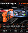 2000W Pure Sine Wave Inverter 24V DC To 120V AC For Solar Off Grid RV And Truck Use with LCD monitor showing status.