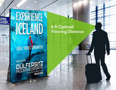 Eighty Inch Led Poster Display With Dope Slick Visuals And Solid Built In Speakers For Fine Pixel Pitch Indoor Commercial Retail And Expandable Multi Screen Installations in airport.