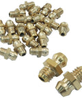Straight Hydraulic Grease Fitting Assortment Kit With Brass 6mm X 1mm Male Threads Zerk Nipples Nozzles Fittings For Excavators And Heavy Equipment 20 Pcs