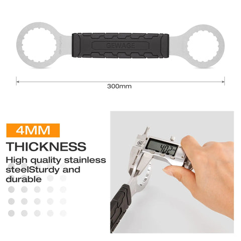 Pro Grade Bottom Bracket Removal Tool Kit For Bike Maintenance Fits Shimano Hollowtech II BB9000 BBR60 And FSA MegaEvo 300mm wrench