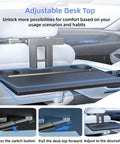 Adjustable Slick Heavy Duty Abs Steering Wheel Dashboard Tray Compatible With Tesla Cybertruck 2023 To 2025 with cup slots.