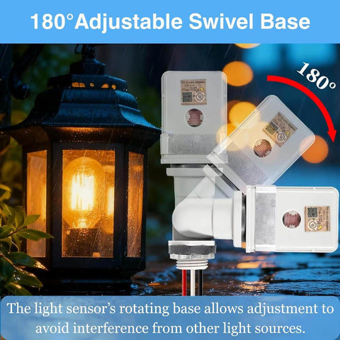 4 Pcs Photocell Sensor For Outdoor Lights 120VAC Dusk To Dawn Sensor With 180 Degree Swivel Mount next to garden lamp