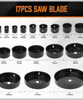 HORUSDY 24-piece hole saw kit with blades, mandrels and drill bits for drywall, wood, plastic