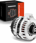 High Output 253 Amp Alternator For Chevy Silverado 1500 1999-2005 And Silverado 2500 3500 Tahoe GMC Sierra Yukon Cadillac Isuzu 12V CW 6-Groove Pulley Replacement 10464476 10464405 Heavy Duty Truck Ready front view