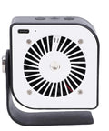 DIY Solder Smoke Absorber And Portable Fume Extractor, 15000RPM High-Flow Fan front view with white casing and LED light