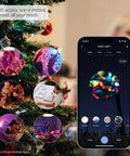 BR30 Smart LED Flood Bulbs 13W 1300 Lumens RGB Color Changing interface on smartphone with various scenes settings displayed