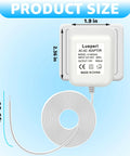 Extra Long 19.7 Ft Doorbell Transformer With 18V 500mA Power Supply, Ultra Long Cord Compatible With Ring, dimensions shown