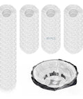 40 Pack Clear Smoke Detector Covers, Thickened Elastic Fire Alarm Shields, Quick Snap Fit, with a black base for protection.