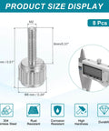 8 Pcs M2 By 8mm Vernier Caliper Screws Pro Grade Stainless Steel Flat Head Knurled for measuring tools