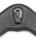 Anatomically Shaped Dressage Girth With Symmetry For A Natural Fit, Heavy Duty Outer Leather, Black 30 Inch, top view.