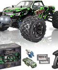 One Eighteenth Scale All Terrain RC Car With 4WD Power, High Speed Remote Control Truck shown with accessories and packaging
