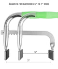 Heavy Duty Battery Carrier Lifter And Grab Tool For Top Post And Side Post Batteries With Rubber Pad Grip, 5 to 7 inch size.