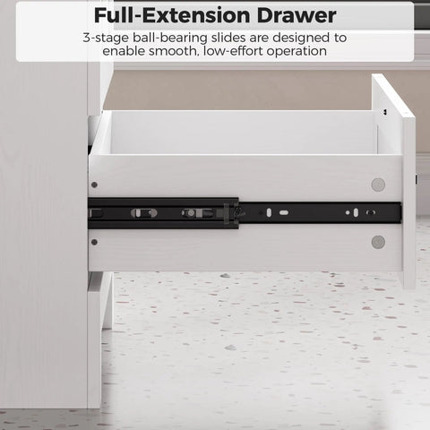 24 Inch Bathroom Vanity With Sink One Soft Close Drawer Two Cabinet Doors Killer White Wood Grain Finish Heavy Duty Engineered Wood Build For Quick Room Refresh Super Smooth Glide Hinges